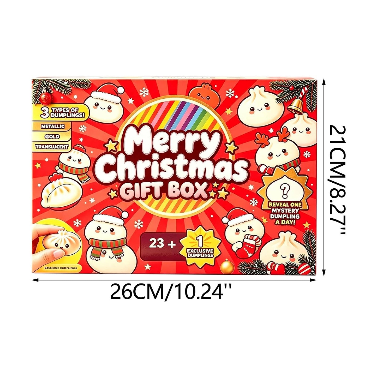 🎅2026 Christmas Squishy Advent Calendar - 24 Days Dumpling Squishies Toys