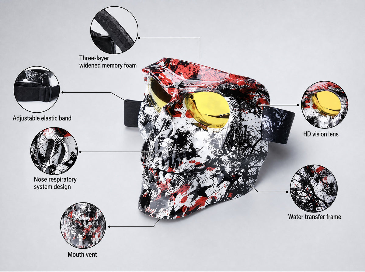 Skull Mask – The Ultimate Halloween & Night Ride Face Cover