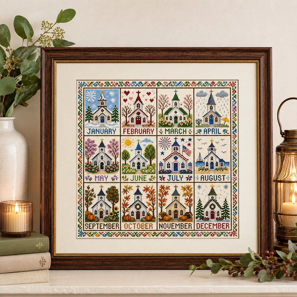 🔥 LAST DAY 49% OFF - 12-Month Cross Stitch Kit