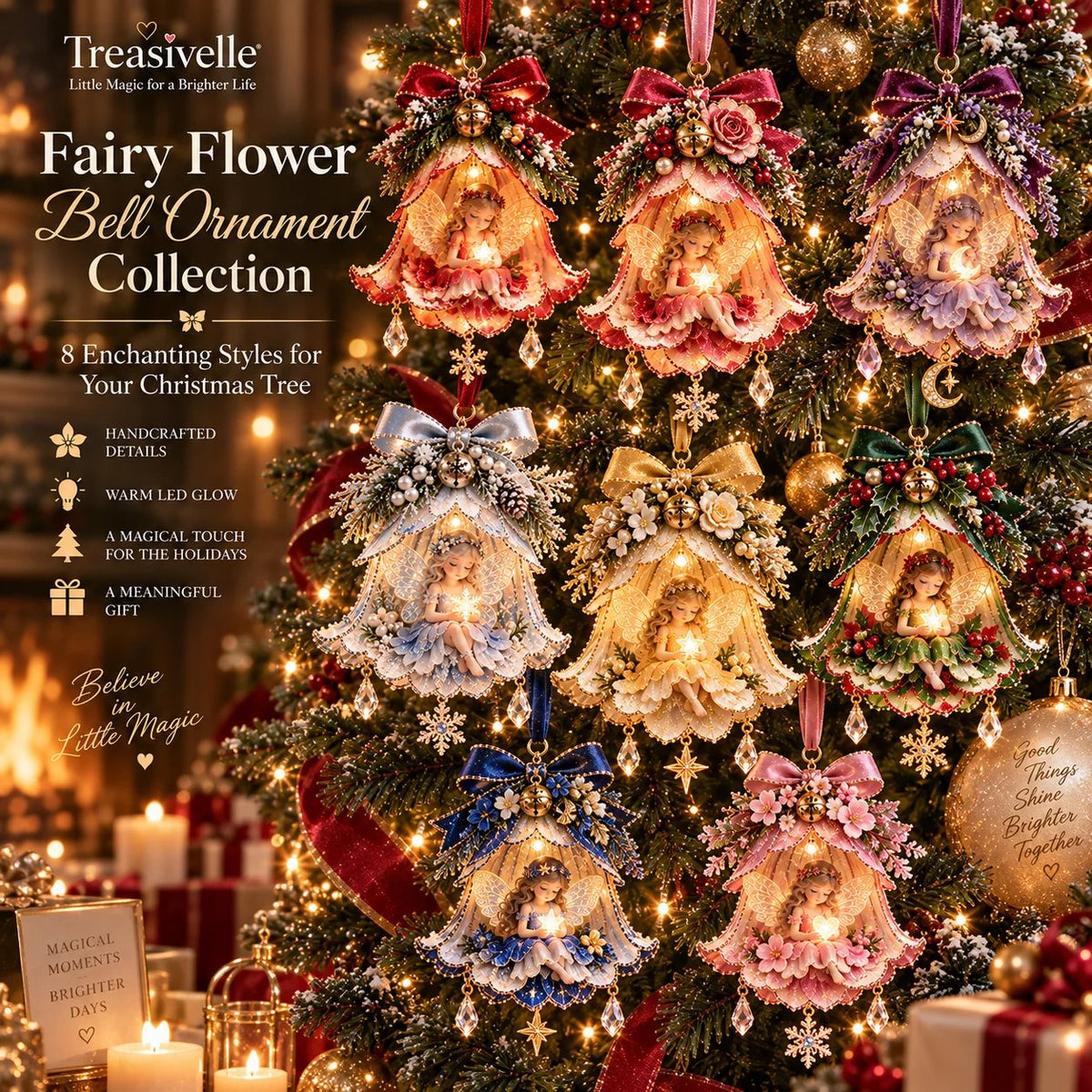 🧚♀️✨ Enchanted Fairy Bell Christmas Ornament