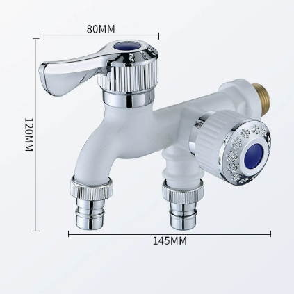 Multi-Functional Dual Outlet Water Faucet for Kitchen, Bathroom & Garden