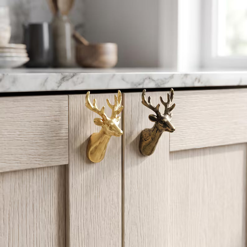 🐦 Handmade Vintage Brass Hummingbird Cabinet Pull - Nature-Inspired Furniture Upgrade
