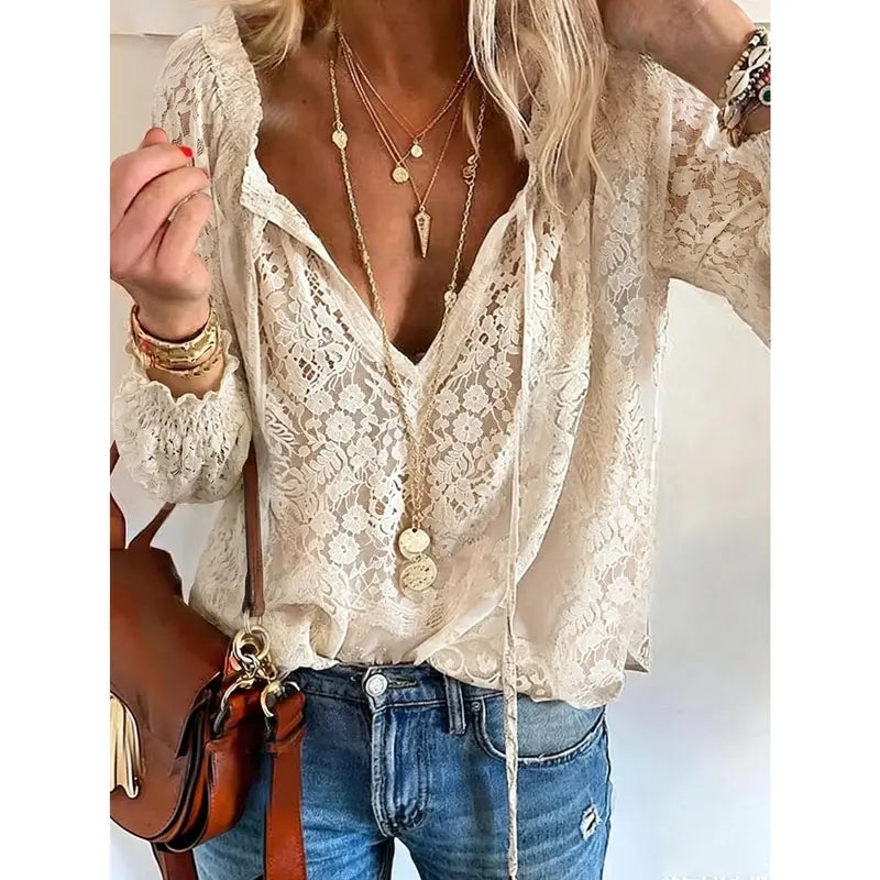 🌷Luna | Lace Elegance Top
