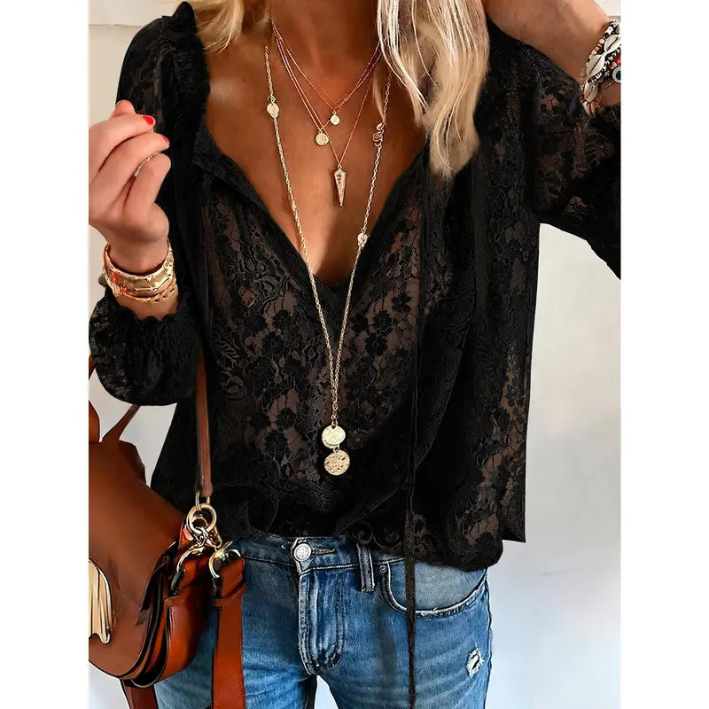 🌷Luna | Lace Elegance Top