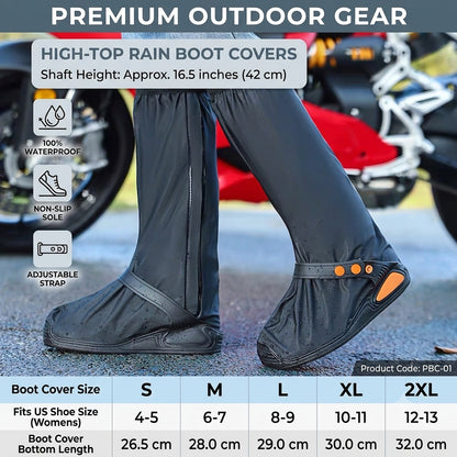 Reusable Waterproof Anti-Slip Rain Shoe Covers