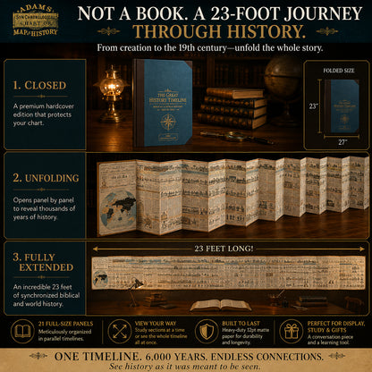 🔥📜 SPECIAL OFFER | Synchronological History Chart – 6,000 Years of Biblical & World Events in One Fold-Out Timeline