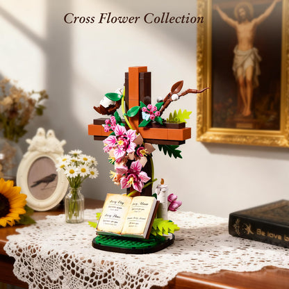 Jesus Cross Flower Building Set