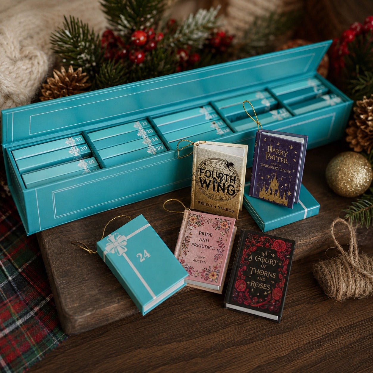 Christmas Tiny Book Ornament Advent Calendar