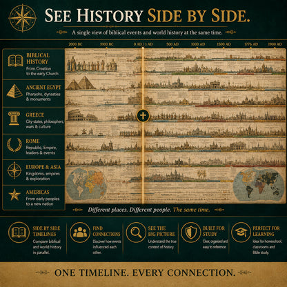 🔥📜 SPECIAL OFFER | Synchronological History Chart – 6,000 Years of Biblical & World Events in One Fold-Out Timeline