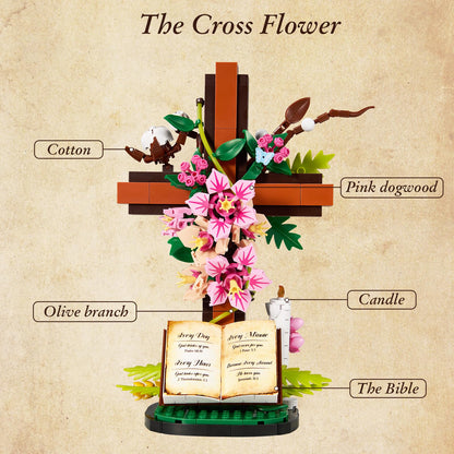 Jesus Cross Flower Building Set