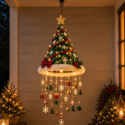🔥Today 49% OFF - Lighted Santa Hat Hanging Chandelier 🎄