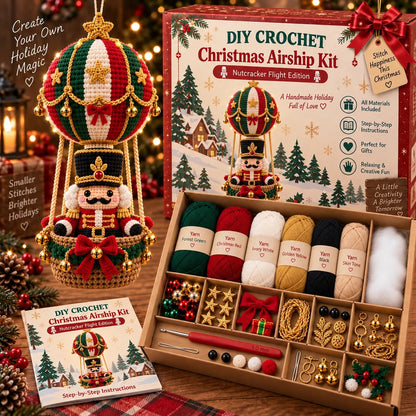 🧶 Flying Christmas DIY Crochet Kit — Create Your Own Magical Holiday Ornament