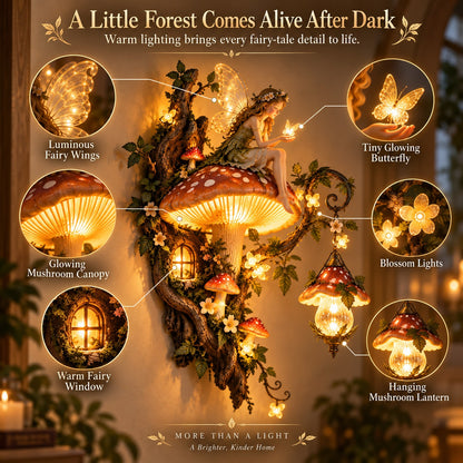 🧚✨ Enchanted Mushroom Fairy Wall Light 🍄🌿