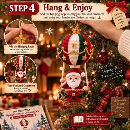 🧶 Flying Christmas DIY Crochet Kit — Create Your Own Magical Holiday Ornament