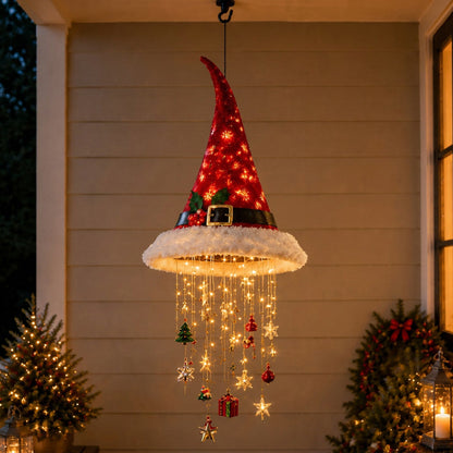 🔥Today 49% OFF - Lighted Santa Hat Hanging Chandelier 🎄