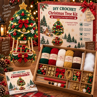🧶 Flying Christmas DIY Crochet Kit — Create Your Own Magical Holiday Ornament