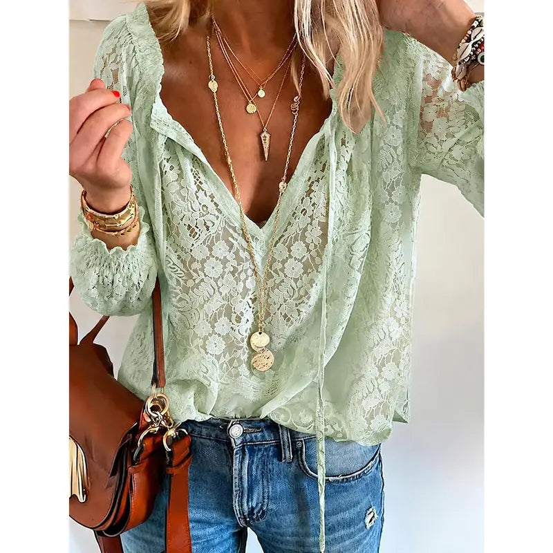 🌷Luna | Lace Elegance Top