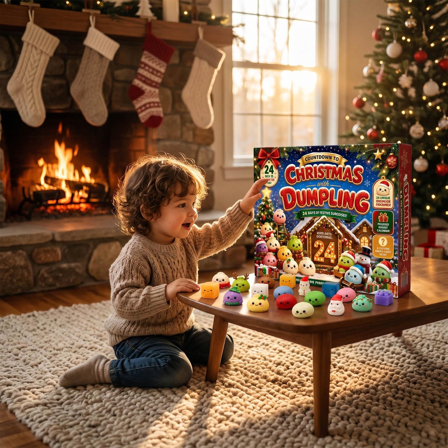 🎅2026 Christmas Squishy Advent Calendar - 24 Days Dumpling Squishies Toys