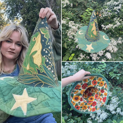 🔥Last Day 49% OFF - The Quilted Witch Hat | Handcrafted Folk Art Hat