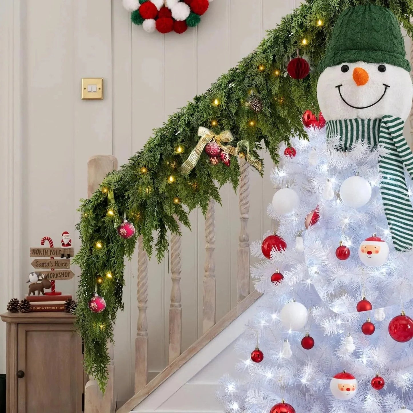 🏆2026 HOT SALE💥 Pre-lit Christmas Cedar Garland