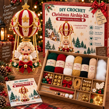 🧶 Flying Christmas DIY Crochet Kit — Create Your Own Magical Holiday Ornament