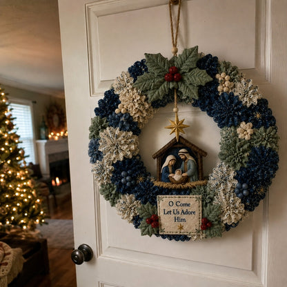🎄 3D Fabric Poke Wreath DIY Kit