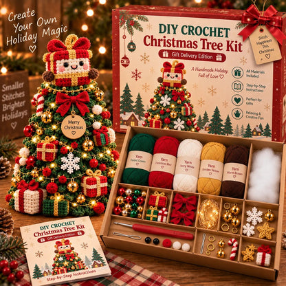 🧶 Flying Christmas DIY Crochet Kit — Create Your Own Magical Holiday Ornament