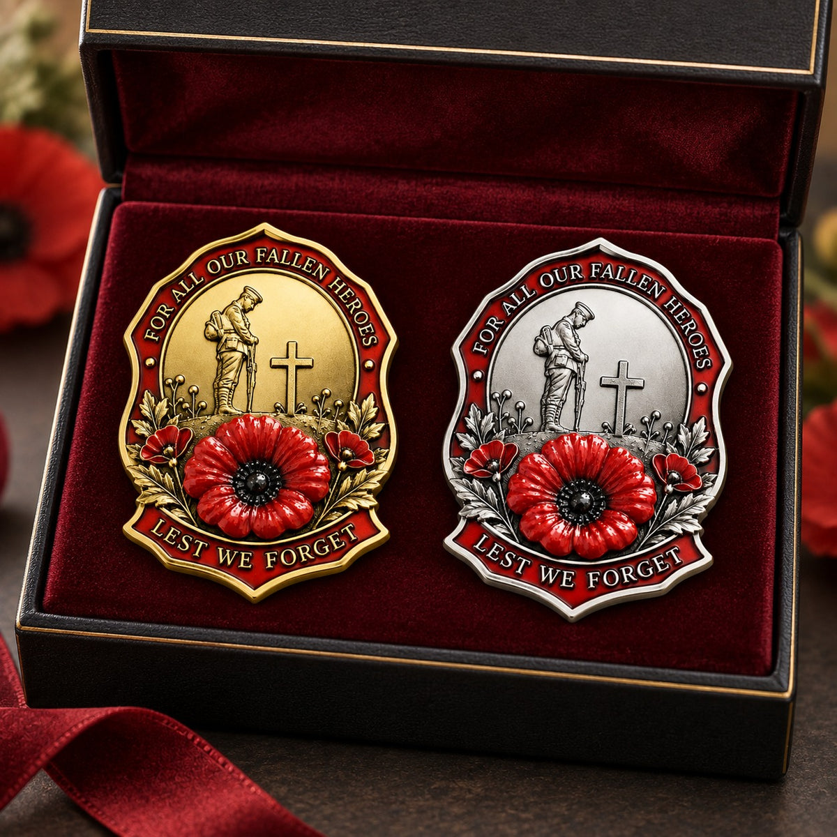 Limited Edition Red Poppy Remembrance Brooch – For All Our Fallen Heroes