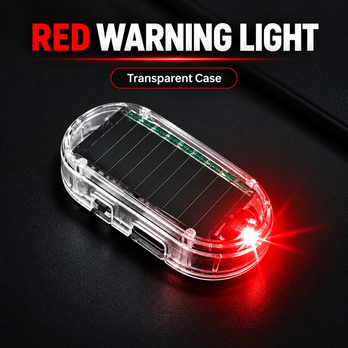 Solar Car Security Warning Light-DIY Flashing Security Light for Vehicle Deterrence