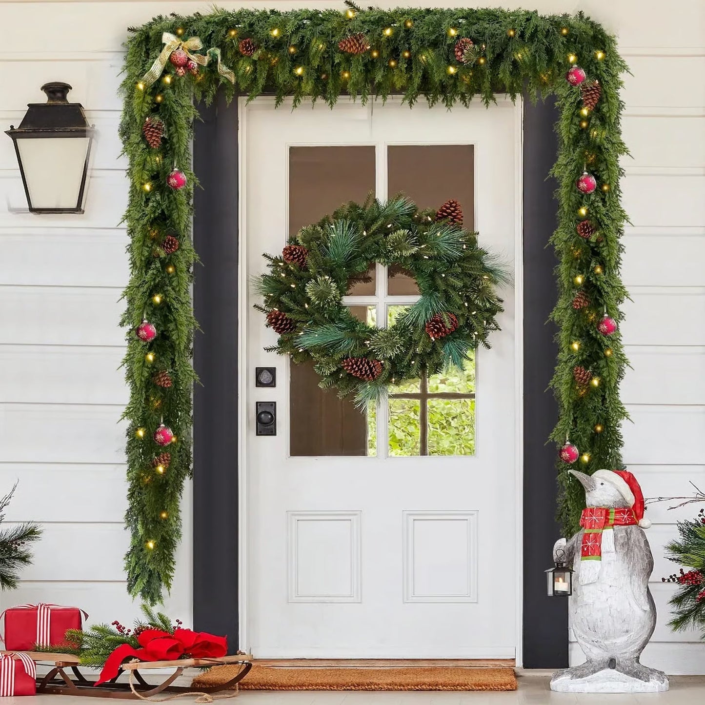 🏆2026 HOT SALE💥 Pre-lit Christmas Cedar Garland