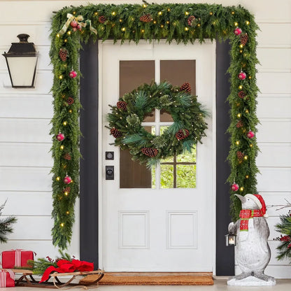 🏆2026 HOT SALE💥 Pre-lit Christmas Cedar Garland