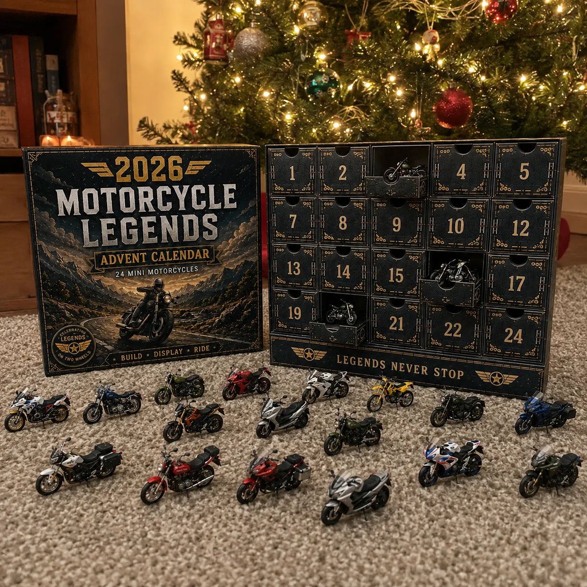 2026 Motorcycle Legends Advent Calendar – 24 Days, 24 Mini Motorcycles, 24 Legendary Rides