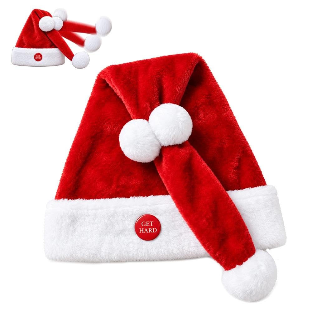 Animated Naughty Santa Hat | Funny Christmas Party Hat