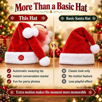 Animated Naughty Santa Hat | Funny Christmas Party Hat