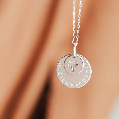 Large & Small Stacking Pendant Necklace