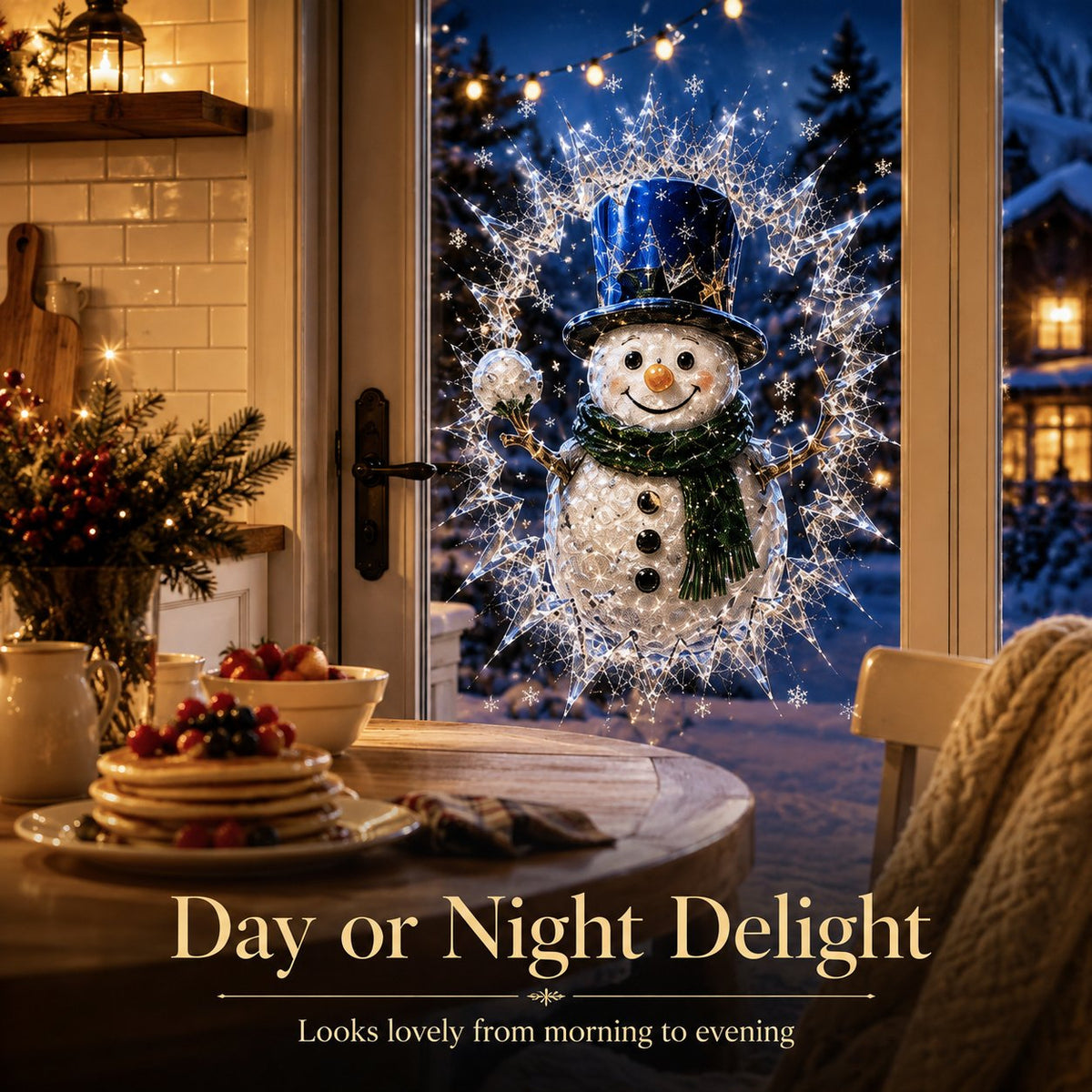 🎅 2026 Christmas Window Decals – 3D Crack Glass Holiday Decorations for a Magical Winter Wonderland
