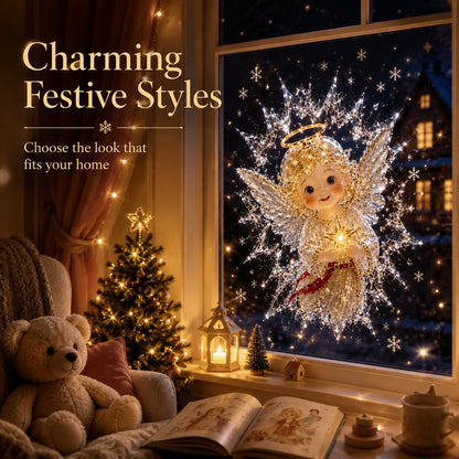 🎅 2026 Christmas Window Decals – 3D Crack Glass Holiday Decorations for a Magical Winter Wonderland