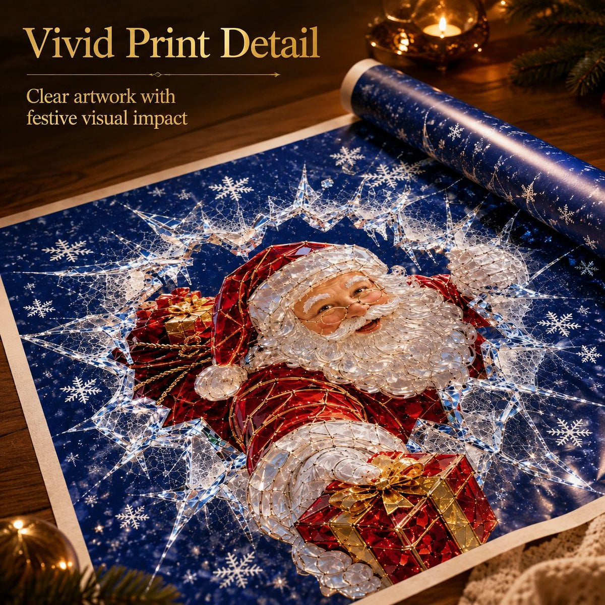 🎅 2026 Christmas Window Decals – 3D Crack Glass Holiday Decorations for a Magical Winter Wonderland