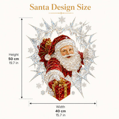 🎅 2026 Christmas Window Decals – 3D Crack Glass Holiday Decorations for a Magical Winter Wonderland