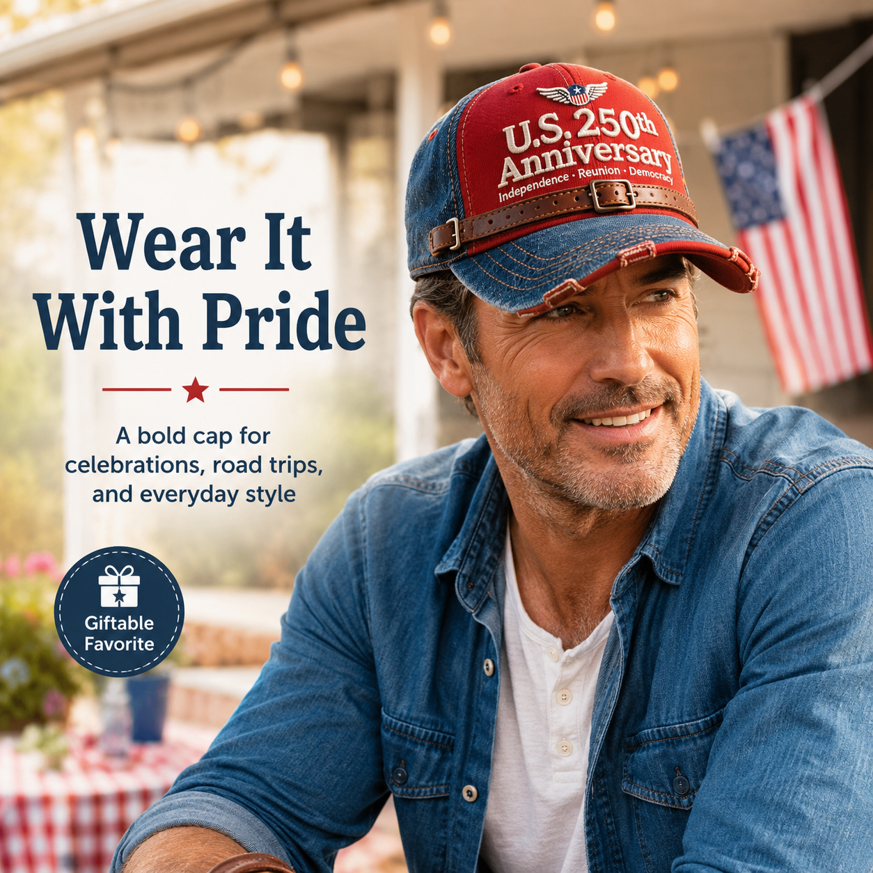 U.S. 250th  Anniversary Retro Washed Cap