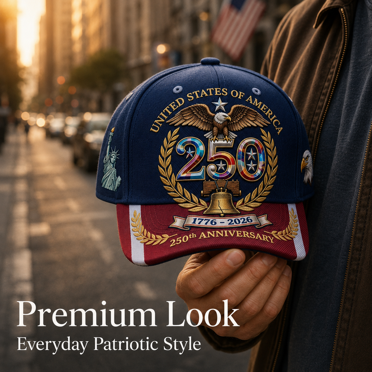 UNITED STATES OF AMERICA 250TH ANNIVERSARY LIMITED EDITION CAP 🎁 Free 250th Anniversary Commemorative Coin With Every Cap Purchase