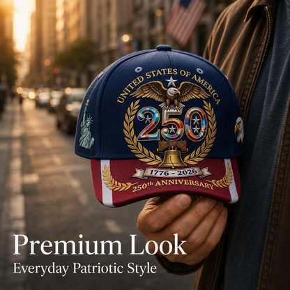UNITED STATES OF AMERICA 250TH ANNIVERSARY LIMITED EDITION CAP 🎁 Free 250th Anniversary Commemorative Coin With Every Cap Purchase