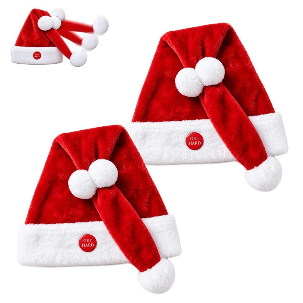 Animated Naughty Santa Hat | Funny Christmas Party Hat