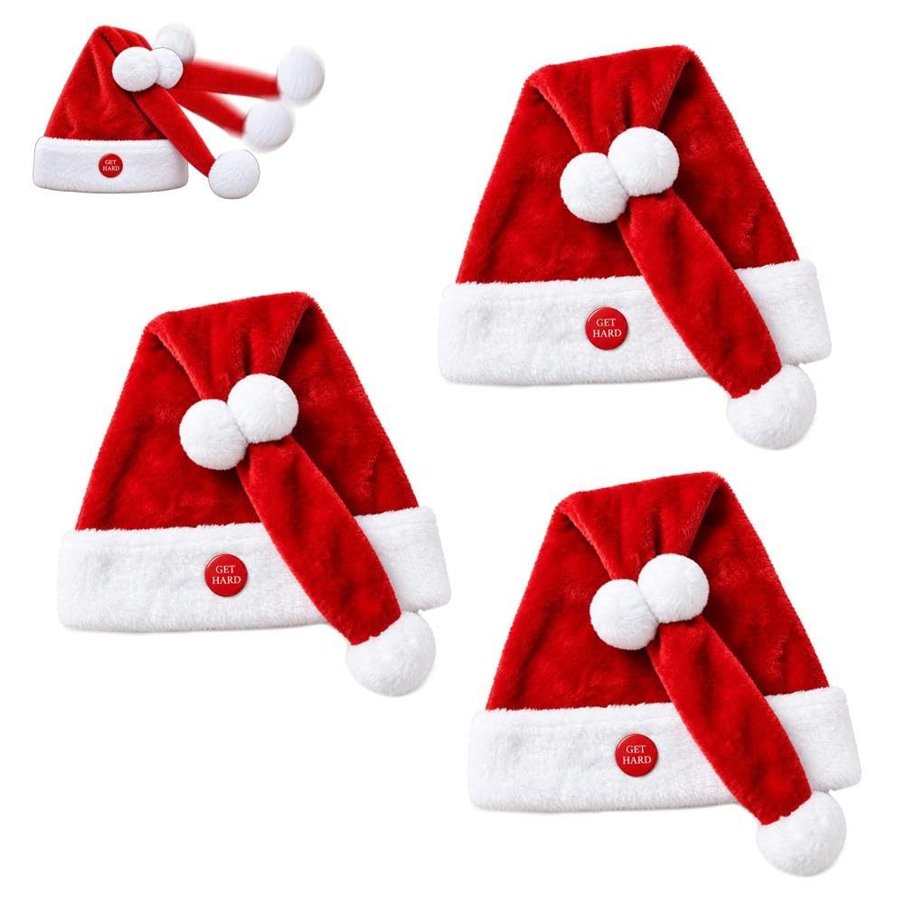 Animated Naughty Santa Hat | Funny Christmas Party Hat