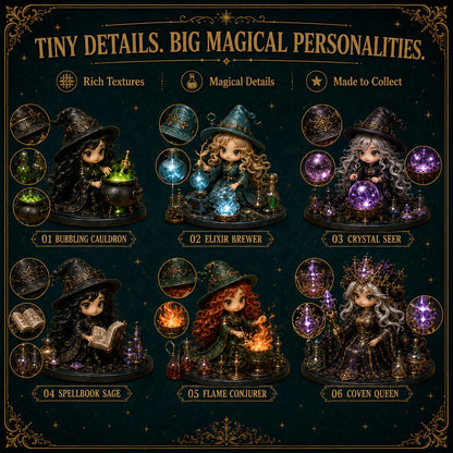 🧙‍♀️24 Days Of Witchy Surprises Advent Calendar | 24 Unique Collectible Witches with Magical Themes, Mini Figures & Fantasy Display Collection ✨