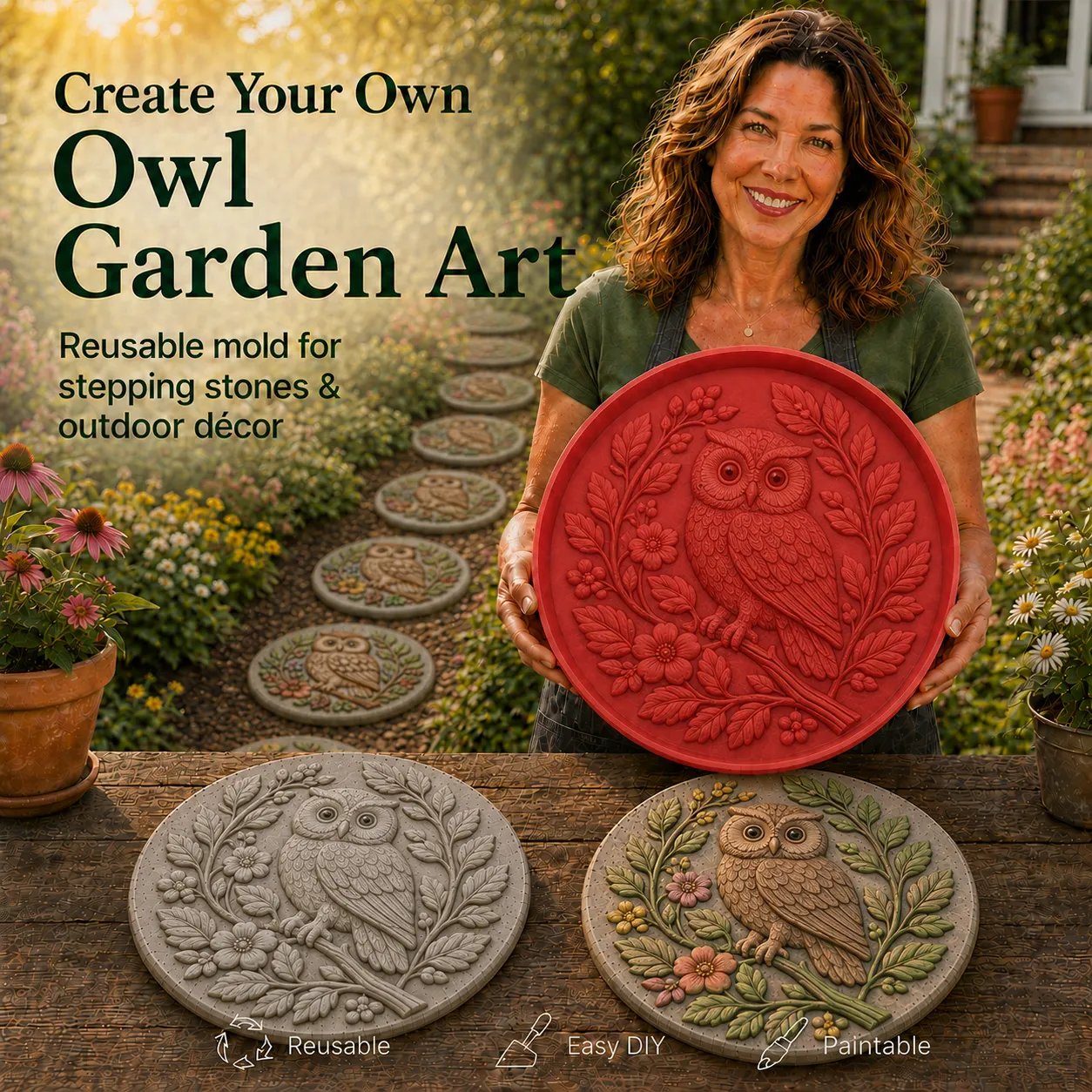 💥 LAST DAY 49% OFF - Garden Art Stepping Stone Mold