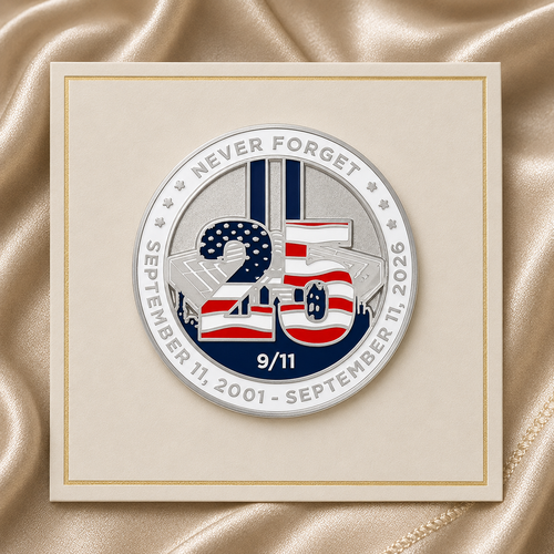 🕯️ 9/11 25th Anniversary Remembrance Pin (2001–2026)