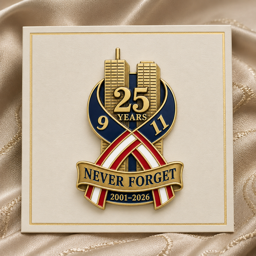 🕯️9/11 Never Forget 25th Anniversary Commemorative Lapel Pin