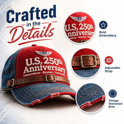 U.S. 250th  Anniversary Retro Washed Cap