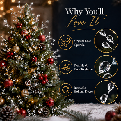 Christmas Frozen Crystal Tree Branches